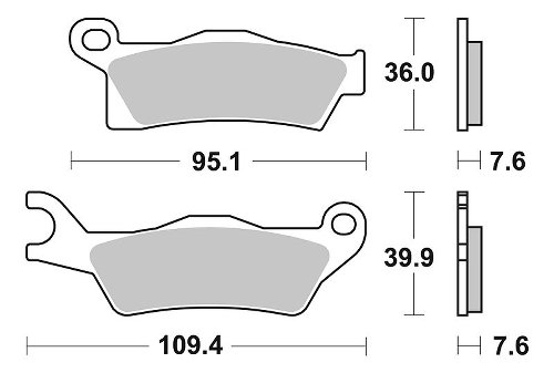 SBS Bremsbelag Offroad Racing Sinter