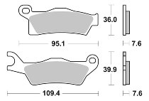 SBS Bremsbelag Offroad Racing Sinter