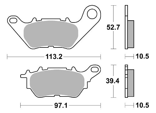 SBS Brake pad kit road racing carbon tech