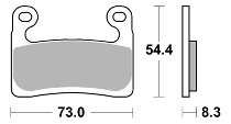 SBS Brake pad kit road racing dual carbon