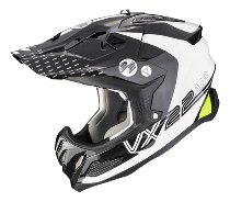 Scorpion VX-22 Air Ares Casco cruzado Blanco/Negro/Amarillo