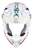 Scorpion VX-22 Air Ares Casco a croce Bianco/Blu/Rosso XS