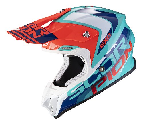 Scorpion VX-16 Air Nation Cross Helmet Green/Blue/Red M NML