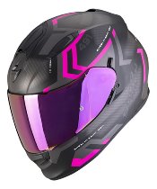 Scorpion EXO-491 Spin Casco integral Negro mate/Rosa XXS