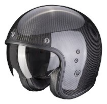 Scorpion BELFAST Carbon EVO Solid Casco jet Nero S