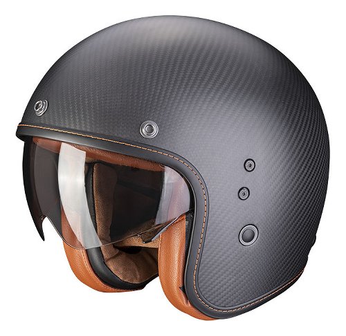 Scorpion BELFAST Carbon EVO Solid Jet Helmet Matt Black XS