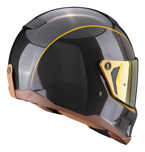 Scorpion EXO-HX1 Carbon SE Solid Casco Nero/Oro XS