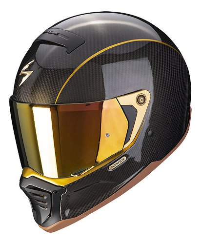 Scorpion EXO-HX1 Carbon SE Solid Casco Nero/Oro XS