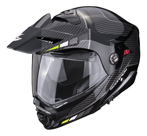 Scorpion ADX-2 Camino Endurohelm Schwarz/Silber/Neon Gelb XS