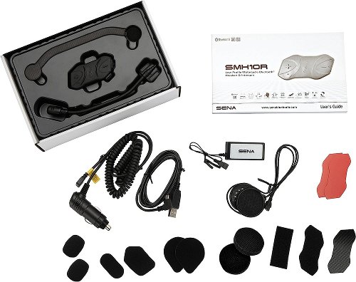 SENA SMH10R Single Pack Flat Motorcycle Bluetooth Headset