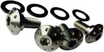 Carbonworld screw set, mudguard, front, titanium, black